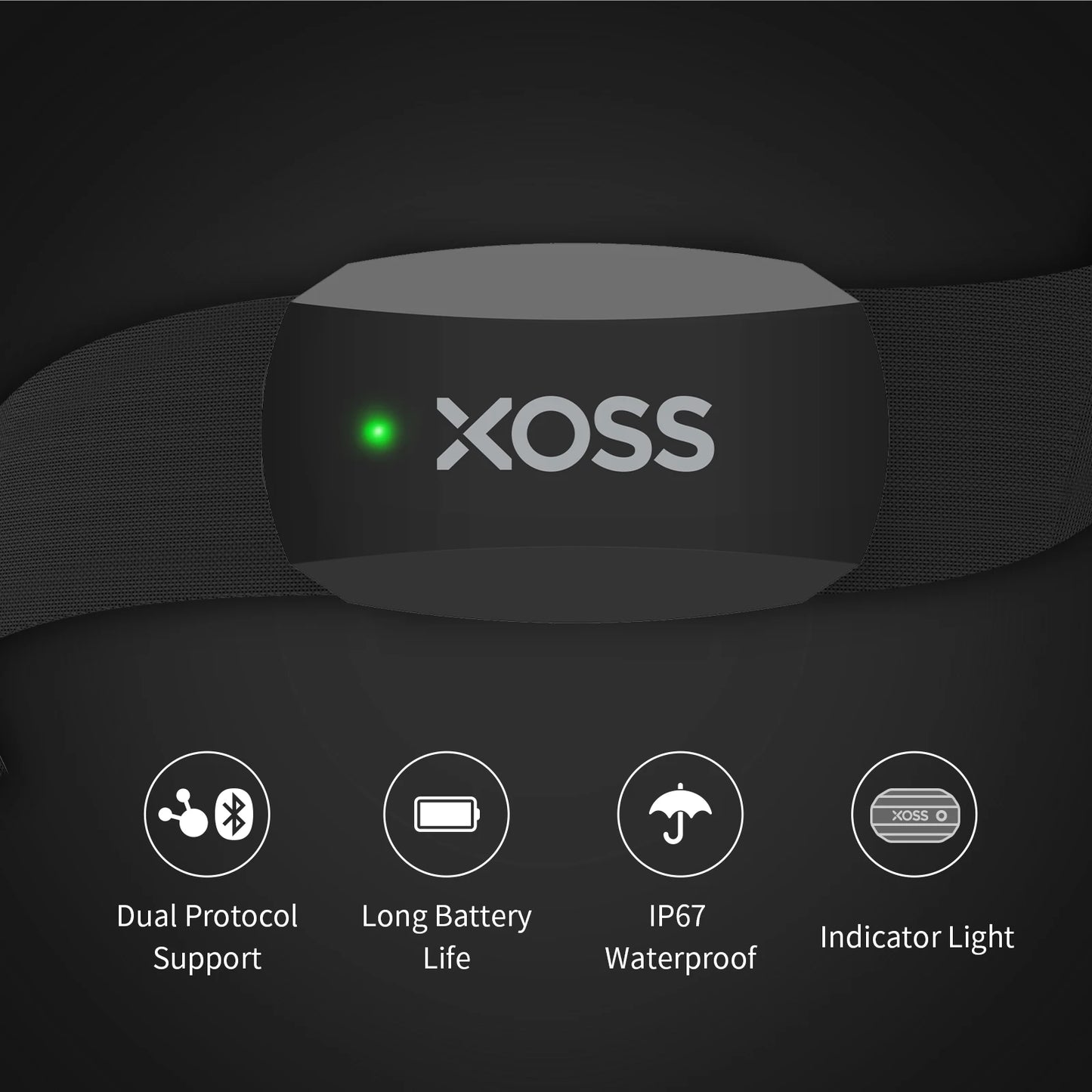 XOSS Vortex Speed & Cadence Sensor X2 with Heart Rate Monitor S1 - Bike Computer GPS Mount for GARMIN, iGPSPORT, BSC100s, Bryton G2 Plus & G+