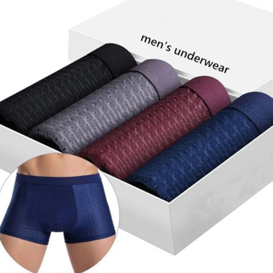 Bamboowear Bamboo Boxer Shorts for Men – Microfiber Compression Boxer Briefs, Stretch Underwear