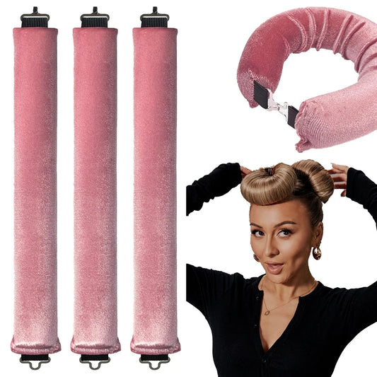 Ultimate Heatless Curls Set: Hair Accessories for Women - Curler Tools, Foam Rollers & Rubber Bands for Effortless Beauty Sleep Hairstyles