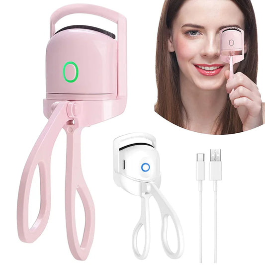 Fast Heating Electric Eyelash Curler - USB Charging, Portable Eye Lash Perm for Lasting Curling, and Thermal Eyelash Clip