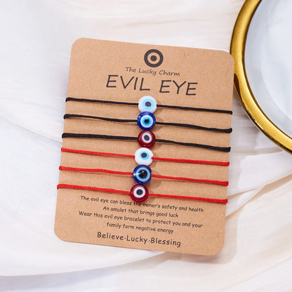 Fashion Turkish Evil Eye Bracelet - Lucky Red Rope, Handmade Woven Jewelry for Women, Men & Teens, Perfect Christmas Party Gift