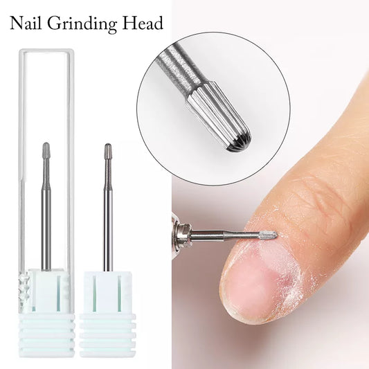 Professional Cuticle Care: 1 Pc Tungsten Carbide Safety Nail Drill Bit - 3/32" Shaft for Electric Nail File Machine - Effective Cuticle Remover