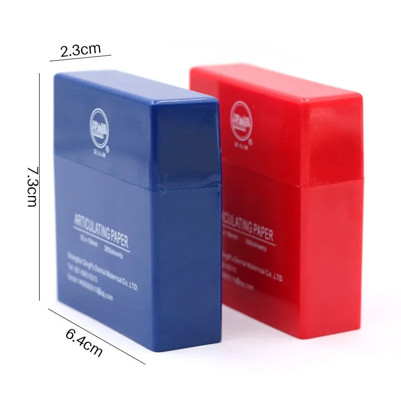 Dental Articulating Paper - 300 Sheets, Double-Sided Blue Red Bite Strips for Oral Care, Dentist Teeth Whitening Material Tool