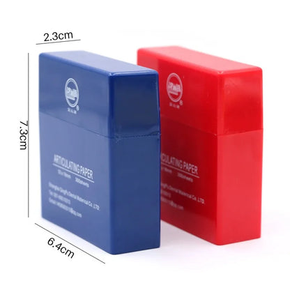 Dental Articulating Paper - 300 Sheets, Double-Sided Blue Red Bite Strips for Oral Care, Dentist Teeth Whitening Material Tool