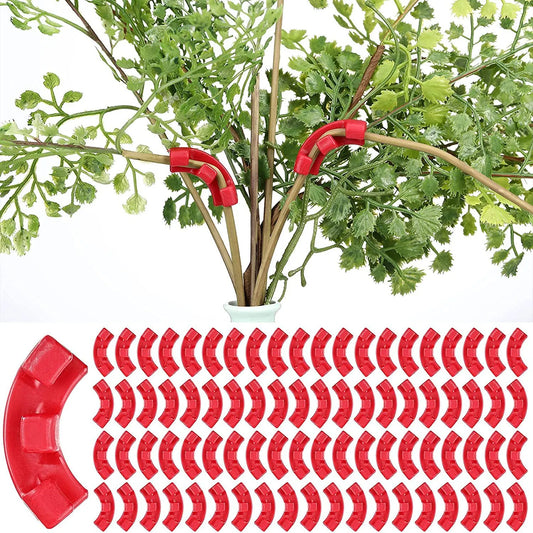 Plastic Plant Support Pile Frame Greenhouse Indoor Flower Plant Bracket | Plant Bender Training Clips | Available in 15/30/60/120PCS