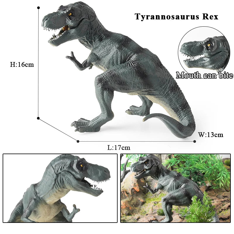 Oenux Dinosaurs World Action Figures - Savage Jurassic Collection Featuring Indominus Rex, Spinosaurus and Triceratops, Ideal Kids Gift