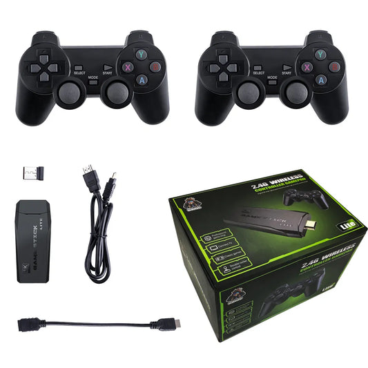 Video Game Console with 64G Storage - Built-in 20000 Retro Games, Handheld Wireless Controller Game Stick for Children, Xmas Gifts