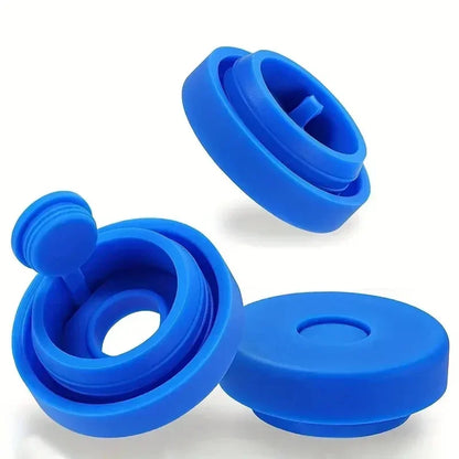 5pcs 5 Gallon Water Jug Replacement Lids - Reusable Silicone Leak-Proof Caps for 55mm Bottles