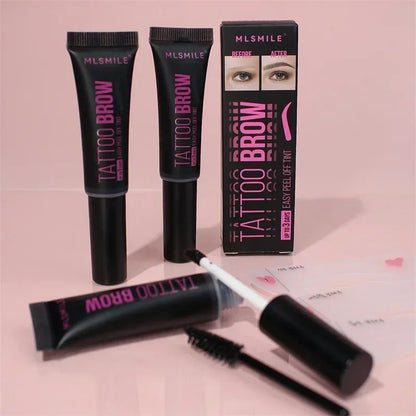 New Tearing Eyebrow Gel – Semi-Permanent Waterproof Tattoo Tint, Long-Lasting, Sweatproof, Peel-Off Dye Cream for Eyebrows. Cosmetics