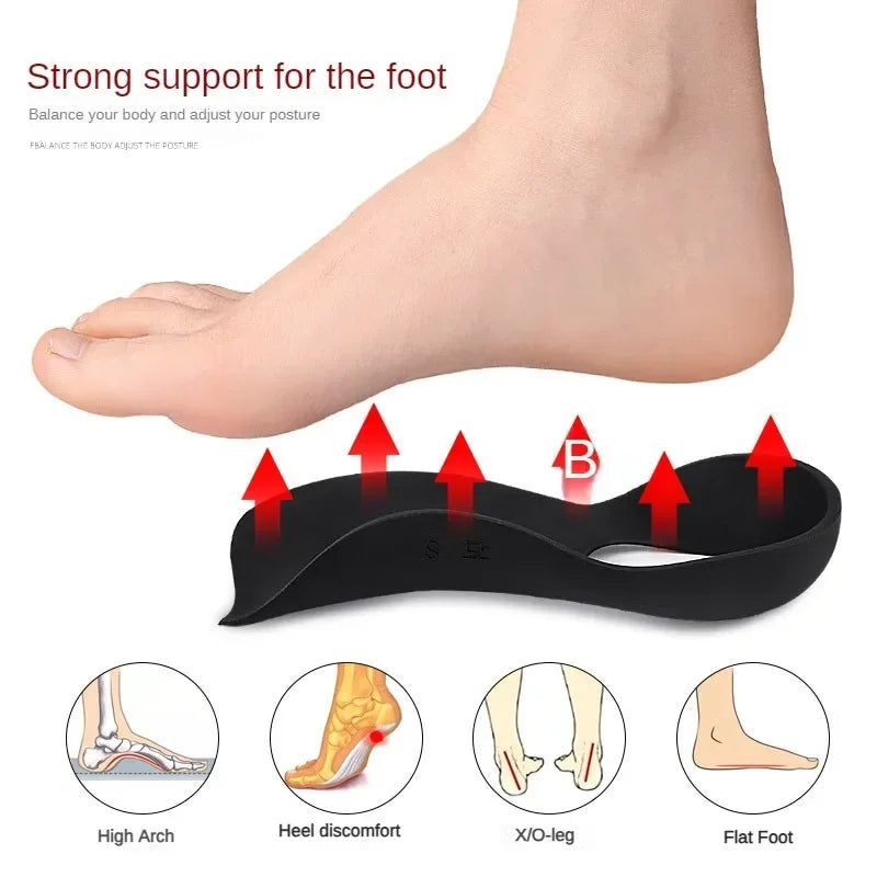 2024 Orthotic Insoles – Flat Foot & O-Shaped Legs Correction, Arch Support for Plantar Fasciitis, Orthopedic Foot Care Insert for Men/Women