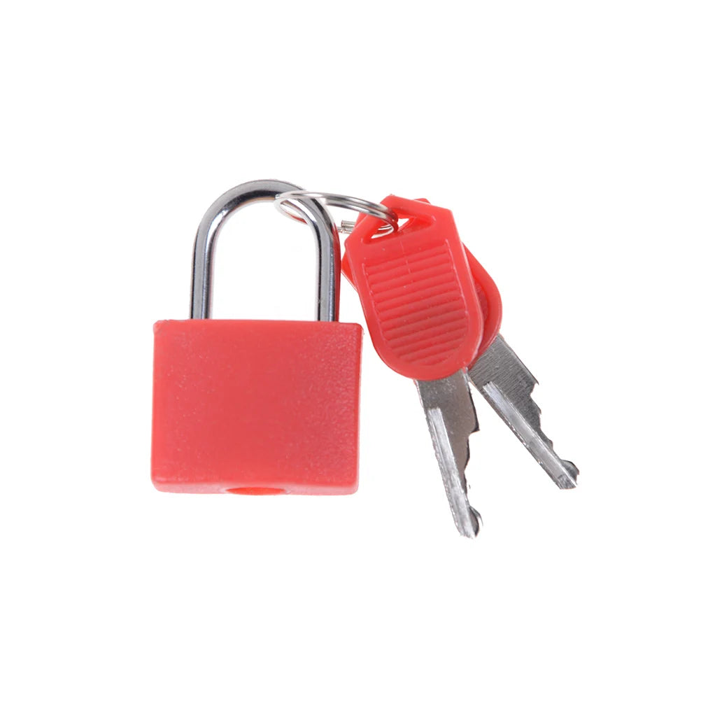 Mini Steel Padlock 6 Colors - Strong Travel Suitcase Lock with 2 Keys for Anti-Theft Protection