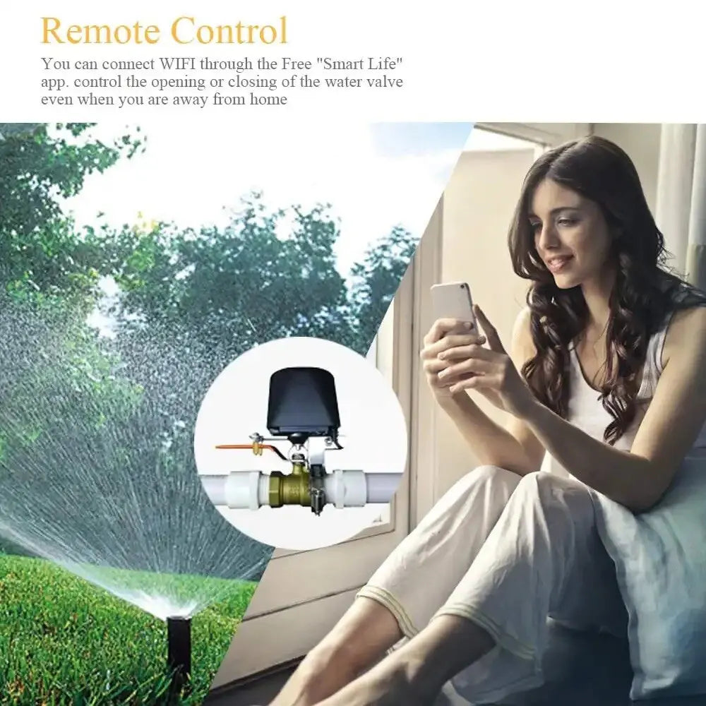 Smart WiFi Gas Valve with Manual Control - Alexa-Compatible Automatic Gas Shut-Off Controller