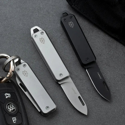 Folding Stainless Steel Mini Knife - Sharp, Multi-Functional Keychain Fruit Knife with Box Opener, Portable for Outdoor and Home Use