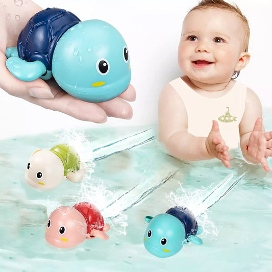 Cute Swimming Turtle and Whale Bath Toys - Classic Clockwork Water Toy for Kids - Pool, Beach, and Bathing Fun