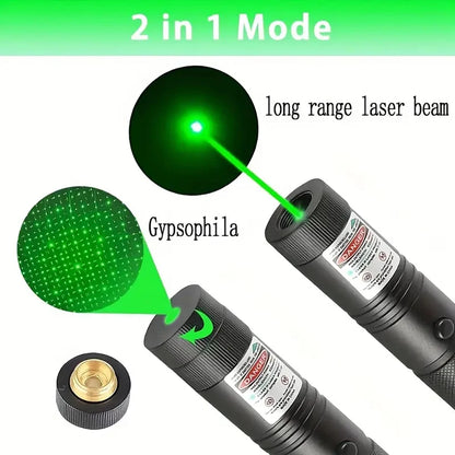 USB Rechargeable Green Laser Light: Ideal for Outdoor Hunting, Hiking, Camping - Long-Distance Laser Beam Flashlight