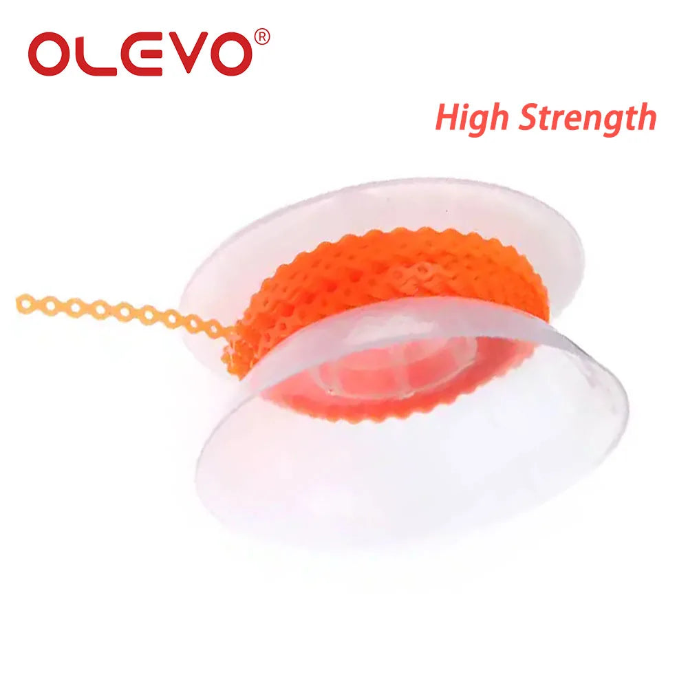 OLEVO 15 Feet Dental Elastic Powerchains: Orthodontic Ligature for Braces - Long & Short Continuous Ultra Power Chain Rubber Bands