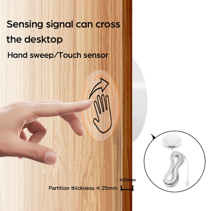 New Fashion Touch Switch: Punch-Free Hand Sweep Sensor for Dimming LED Light - Compatible with 12V/24V, Works on Wood, Glass