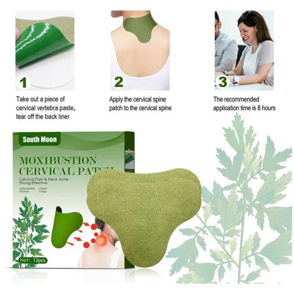 Neck Moxibustion Patch | Mugwort Heat Patches for Neck, Shoulder, Back, Waist, and Hand