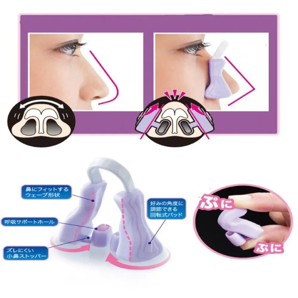 Silicone Nose Shaper Clip | Nose Lifting & Slimming Bridge | 3 Colors | Beauty Tools for Nose Straightening