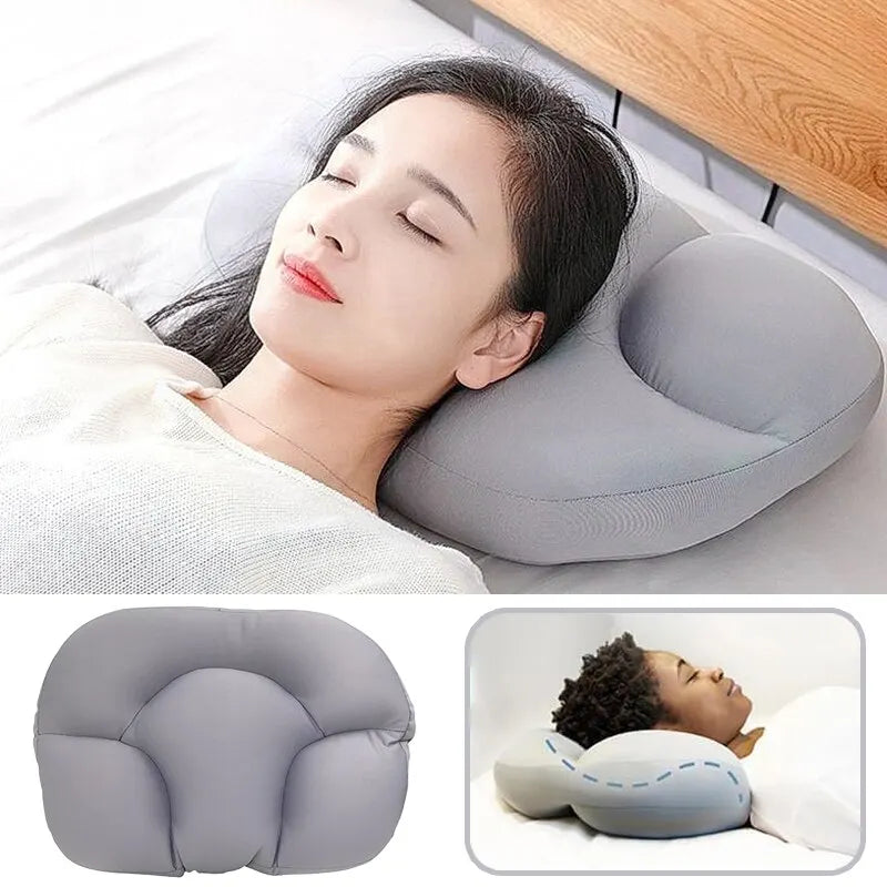 All-Round Egg Shaped Cloud Pillow - 3D Ergonomic Memory Foam Sleeping and Nursing Pillow, Soft Bed Cushion