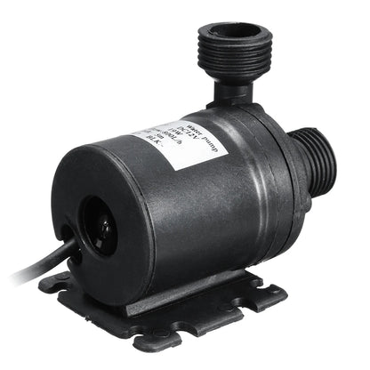 Ultra Quiet Mini DC Water Pump - 12V 19W 800L/H Brushless Motor Submersible for Aquarium, Pond Fountain