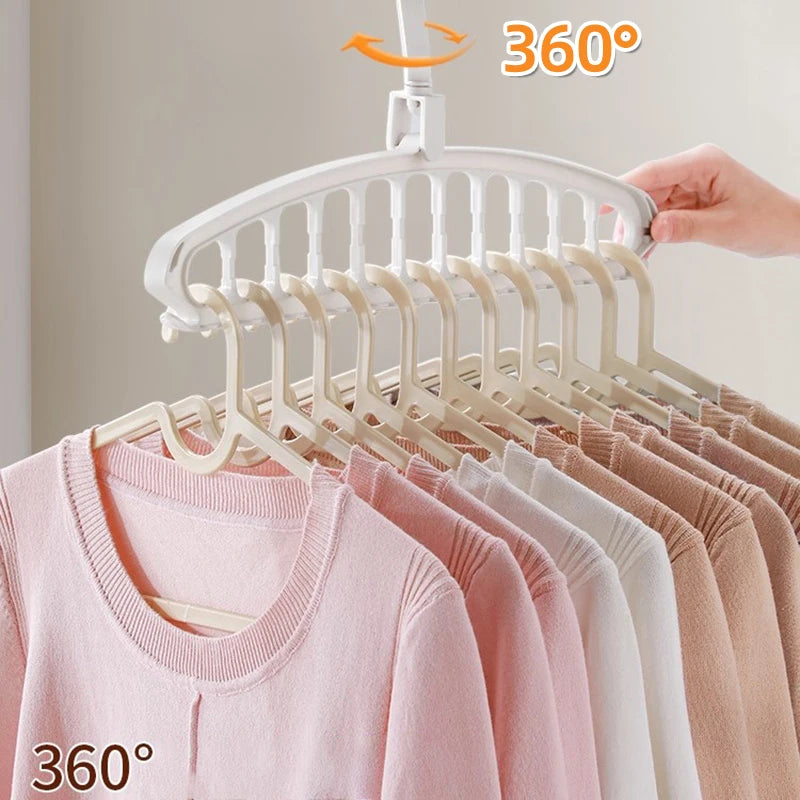 New Space-Saving Clothes Hanger – Multi-Port Closet Organizer and Plastic Scarf Storage Rack for Clothing