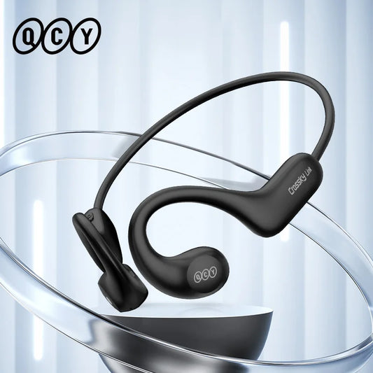 QCY T22 Crossky Link Wireless Bluetooth Earphones – BT5.3 Open Ear Sports Headphones, IPX6 Waterproof with Ear Hooks