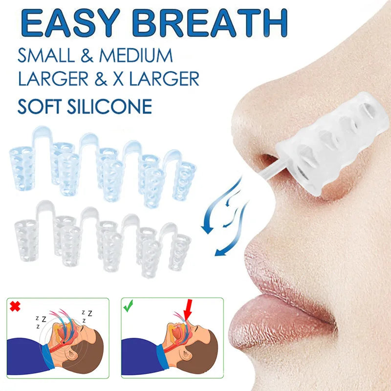 4pcs Anti Snore Apnea Nose Clip - Breathe Aid Stop Snore Device - Sleeping Aid Equipment for Stop Snoring and Better Sleep