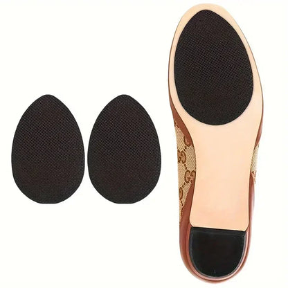 10/2Pcs Women's High Heel Sole Protectors - Black Anti-Slip, No-Adhesive Sticker Pads for Sandals and Oxfords