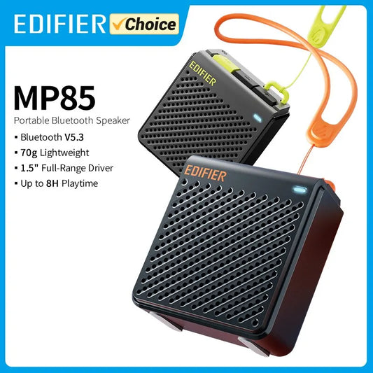 Edifier MP85 Portable Bluetooth Speaker – Wireless Stereo, 70g Lightweight, 8H Playback, Waterproof for Camping and Walking