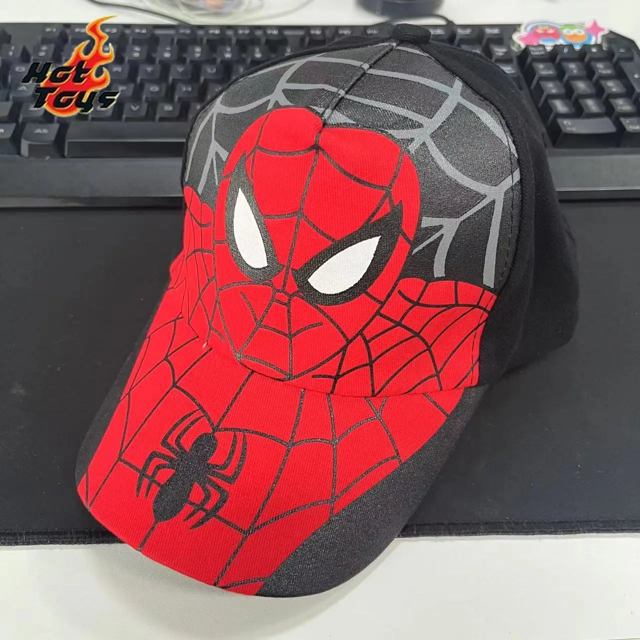 HotToys Spiderman Baseball Cap for Kids 3-7y - Superhero Sunhat, Cosplay Fashion Accessory, Boys and Girls Gift