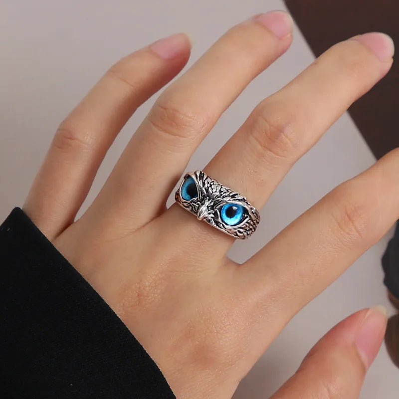 Vintage Owl Ring - Fashion Charm for Men & Women, Cute Gothic Animal Design, Youth Jewelry Accessories and Gifts