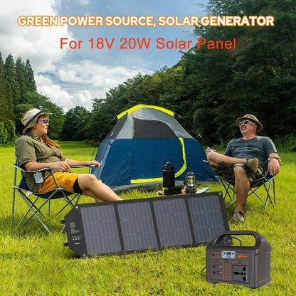 100W Portable Power Station – 24000mAh Solar Power Generator with 220V/110V, 76.8Wh LiFePO4 Battery for Camping and Travel