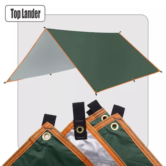 Waterproof Tarp Tent Shade - Ultralight Garden Canopy Sunshade for Outdoor Camping - 5x3m, 4x3m, 3x3m Options
