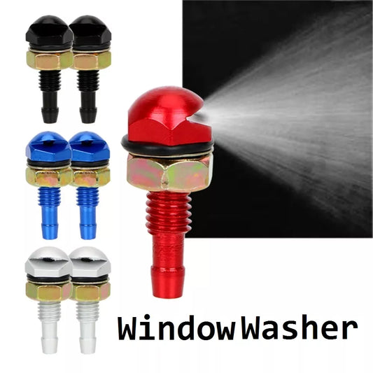 2Pcs Fan-Shaped Car Cleaning Washer Bonnet: Universal Front Windshield Water Sprayer Wiper Jet Nozzle