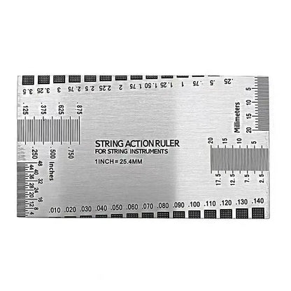 Guitar String Action Ruler Gauge - Repairing Tool for Luthier, Fit for Guitar, Ukulele, Bass, Banjo, Mandolin