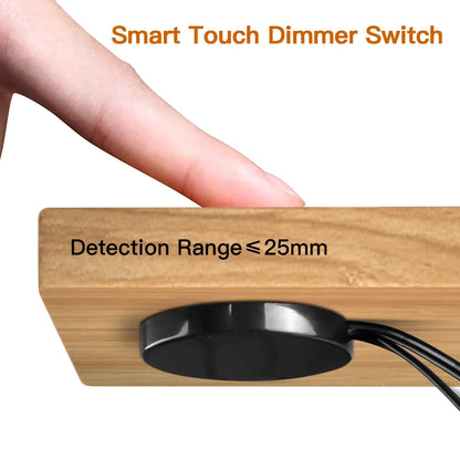 25mm Wood Panel Touch Sensor LED Light Switch - Hand Sweep Control Dimmer Switch - 12V-24V 60W Penetrable Touch Control