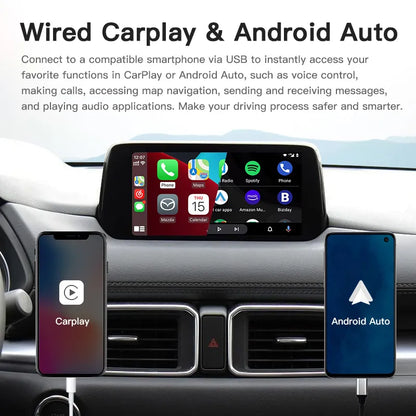 New Upgrade Apple CarPlay & Android Auto USB Hub Adapter for Mazda | CX3 CX5 CX8 CX9 MX5 Miata | Retrofit Kit TK78669U0C