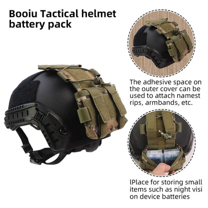 BOOIU Tactical Helmet Battery Pouch MK1 - Counterweight & NVG Battery Pack for Balanced Helmet Accessories