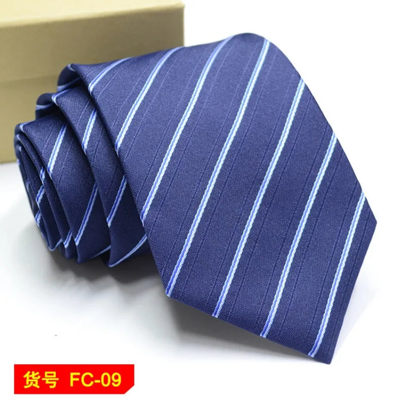 Men's Ties in 67 Styles - Solid, Stripe, and Floral Jacquard Neckties, 7-8cm Wide - Perfect for Daily Wear, Weddings and Gifts