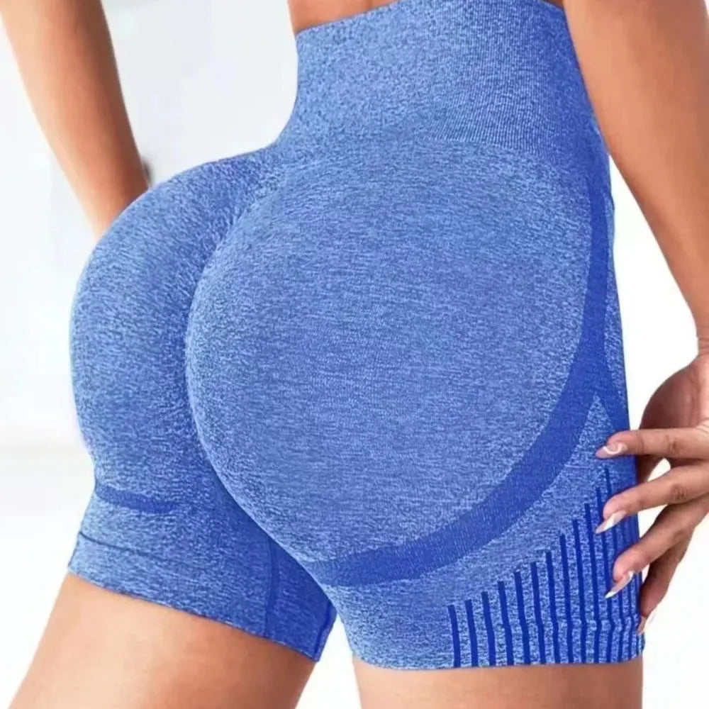 Women's High Waist Yoga Shorts - Butt Lifting Workout Shorts for Fitness, Gym, and Running, Breathable Sportswear