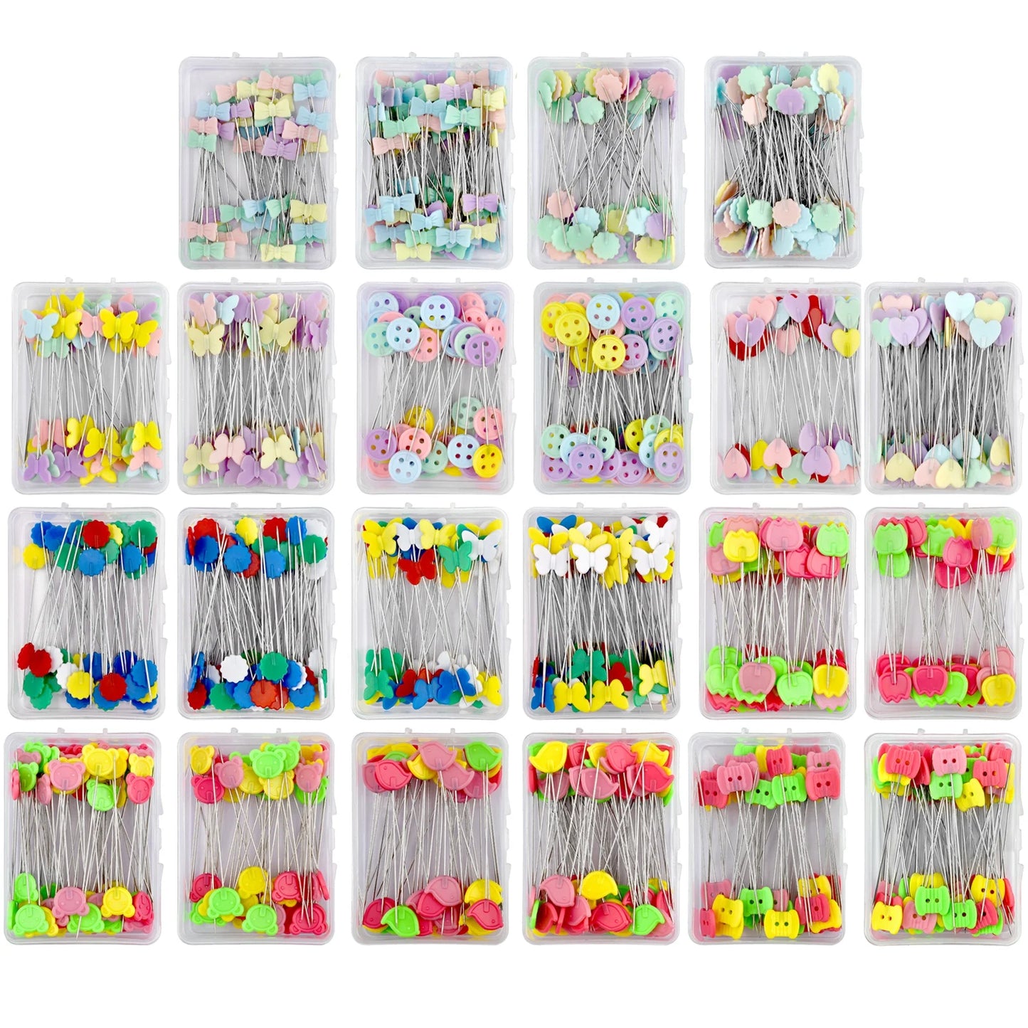 Dressmaking Pins Set - 50pcs/100pcs Embroidery Patchwork Tools for Sewing Positioning & DIY Projects, Fixed Button & Patchwork Pins