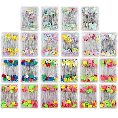 Dressmaking Pins Set - 50pcs/100pcs Embroidery Patchwork Tools for Sewing Positioning & DIY Projects, Fixed Button & Patchwork Pins