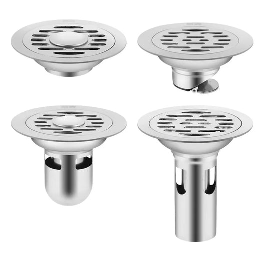 Stainless Steel Floor Drains - Shower & Bathtub Anti-Odor Drainer with Hair Catcher - Kitchen & Bathroom Hardware Accessories