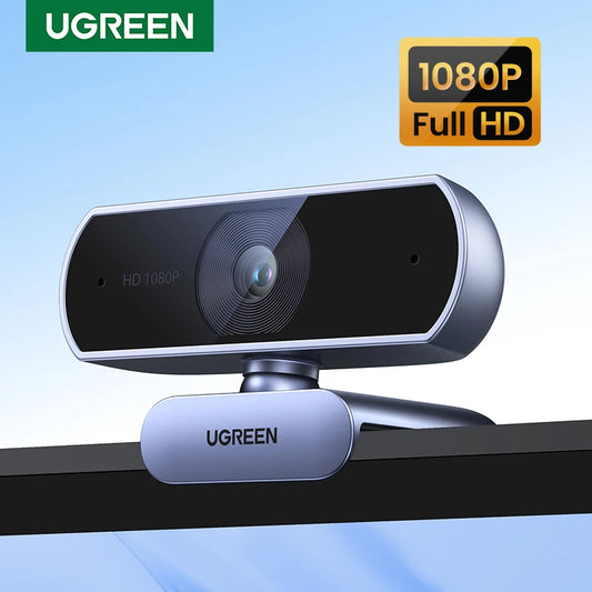 UGREEN 1080P HD Mini Webcam - USB Camera for Laptop/Computer, Dual Microphones for YouTube, Zoom, Video Calling, 2K Web Cam