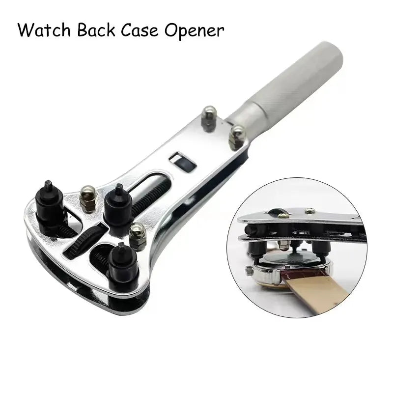 Adjustable Watch Case Opener: Wristwatch Repair Tool Set with Screw Back Remover Wrench - Claw Style Watch Repair Tool Kit