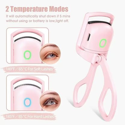 Fast Heating Electric Eyelash Curler - USB Charging, Portable Eye Lash Perm for Lasting Curling, and Thermal Eyelash Clip