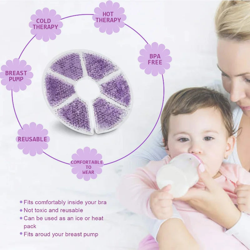Breast Therapy Pads: Hot Cold Gel Pads for Breastfeeding Essentials & Postpartum Recovery - Nursing Pain Relief