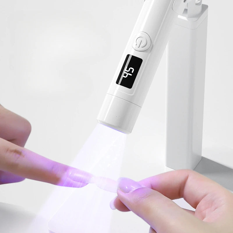 Portable Mini UV Nail Lamp Dryer: USB Rechargeable LED Light for Quick Drying Gel Varnish - Handheld Manicure Tool