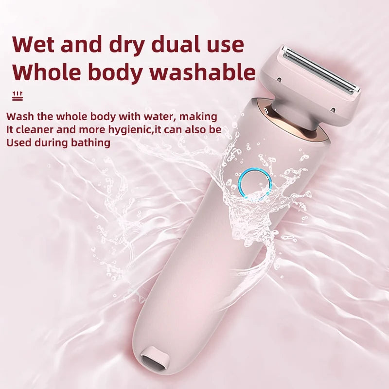 Painless Hair Removal Epilator - USB Rechargeable Trimmer for Women, Body, Face, Leg, Armpit, Bikini, and Pubic Shaver